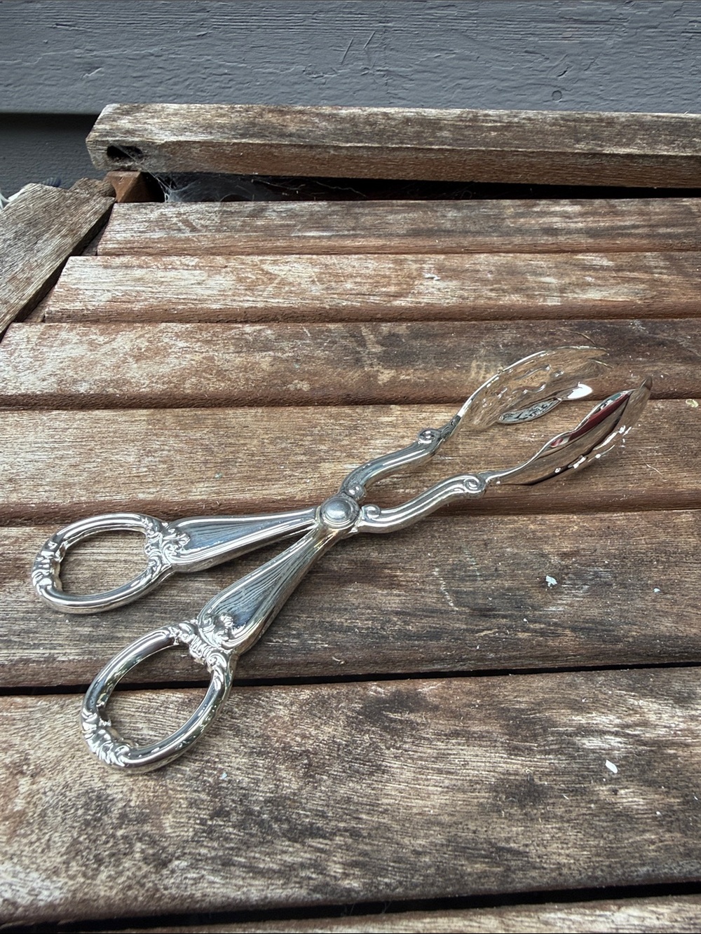 Gorham Silver-Plate Ornate Serving Tongs